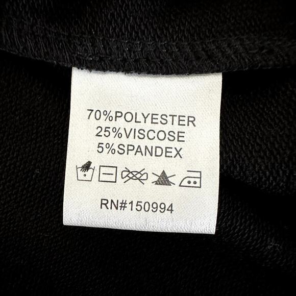 Belldini Long Sleeve Black Cowl Neck Grommet Detail Chic Minimalist Edgy - Picture 6 of 8